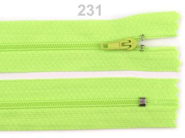 Reißverschluss Spirale Breite 3 mm Länge 20 cm pinlock Neongrün